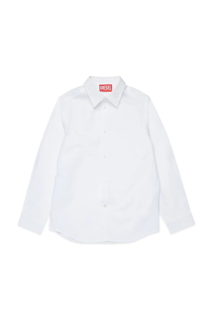 Detská bavlnená košeľa Diesel CSTANLEY SHIRT bavlna biela J02472.KXBA8