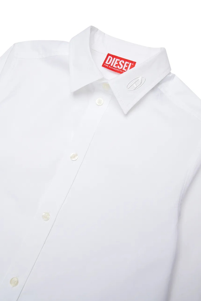 Chlapec Detská bavlnená košeľa Diesel CSTANLEY SHIRT J02472.KXBA8 biela