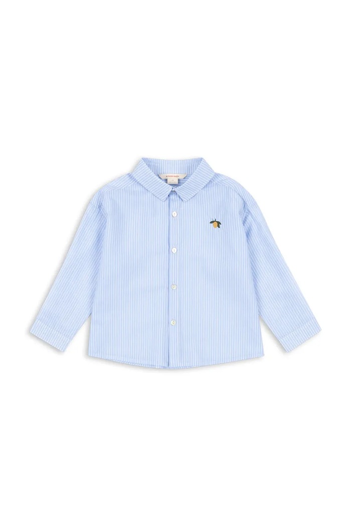 Detská bavlnená košeľa Konges Sløjd WES SHIRT GOTS KS105135.PPY2 modrá SS26