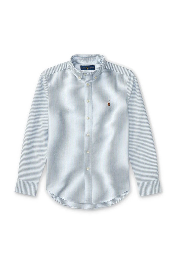 Polo Ralph Lauren cămașă de bumbac pentru copii 323677177001 albastru SS26