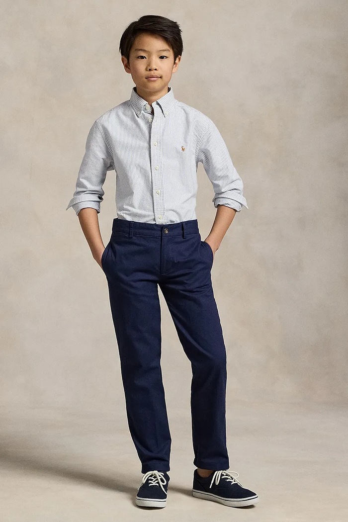 Polo Ralph Lauren cămașă de bumbac pentru copii albastru 323677177001
