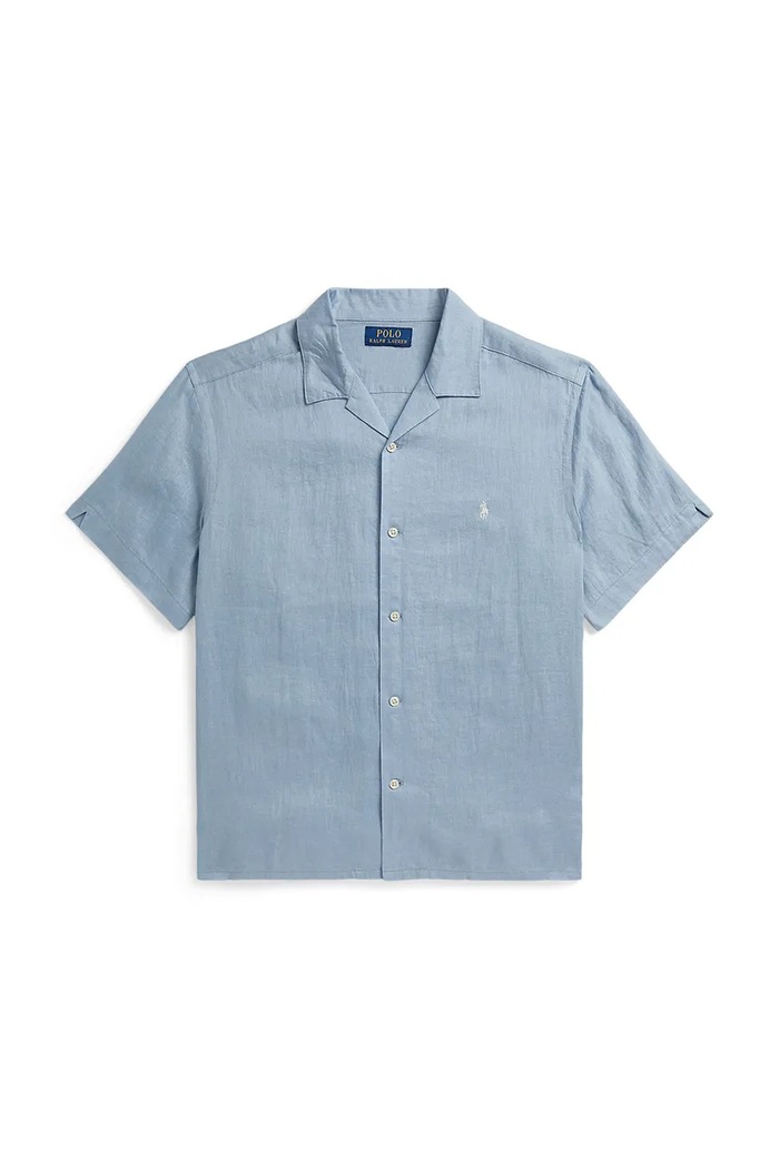 Polo Ralph Lauren Košeľa detská ľanová 323964585502 modrá SS26