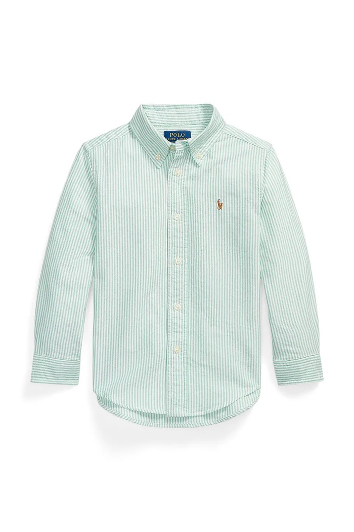 Detská bavlnená košeľa Polo Ralph Lauren bavlna tyrkysová 322A12752002