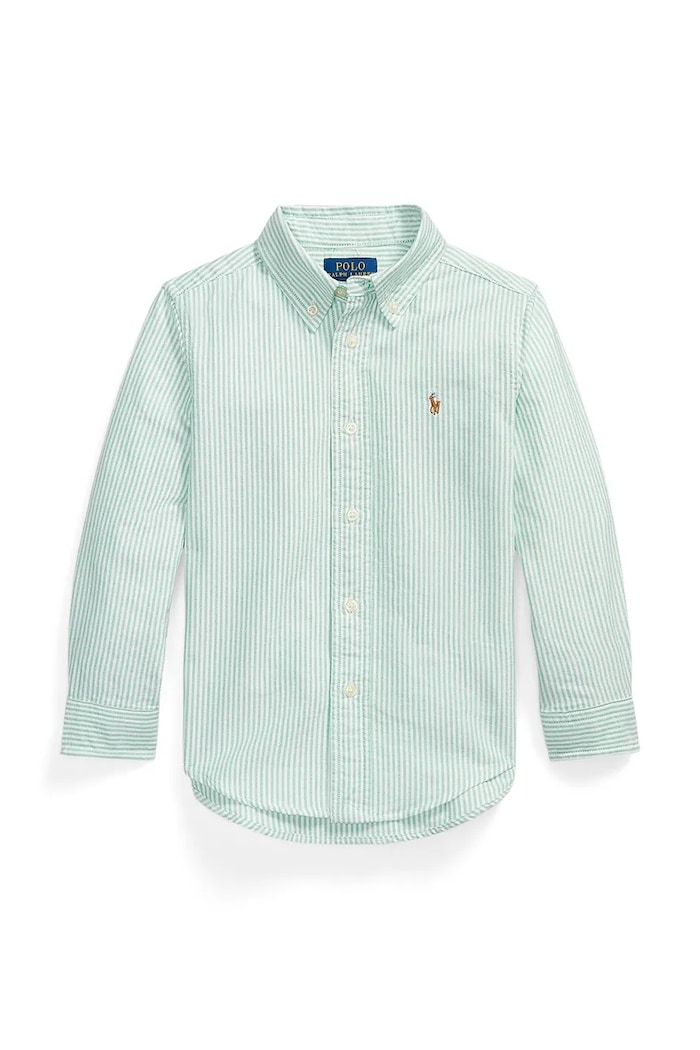 Detská bavlnená košeľa Polo Ralph Lauren bavlna tyrkysová 322A12752002