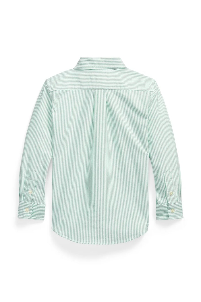 Detská bavlnená košeľa Polo Ralph Lauren 322A12752002 tyrkysová SS26