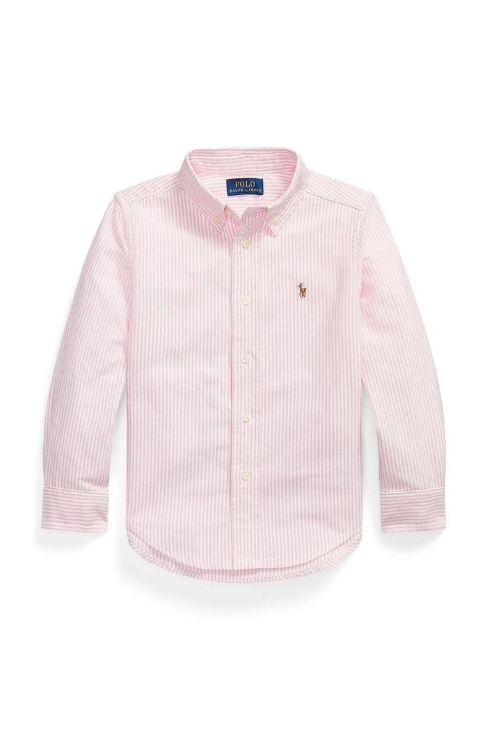 Polo Ralph Lauren cămașă de bumbac pentru copii lung roz 322A12752003