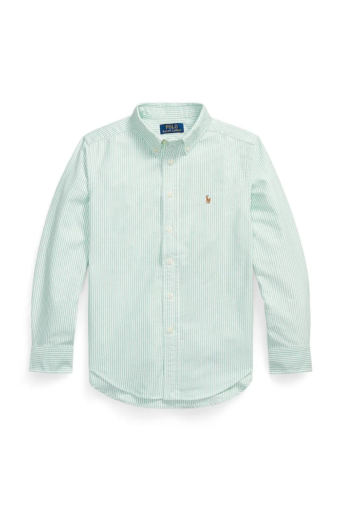 Detská bavlnená košeľa Polo Ralph Lauren bavlna tyrkysová 323A12752001