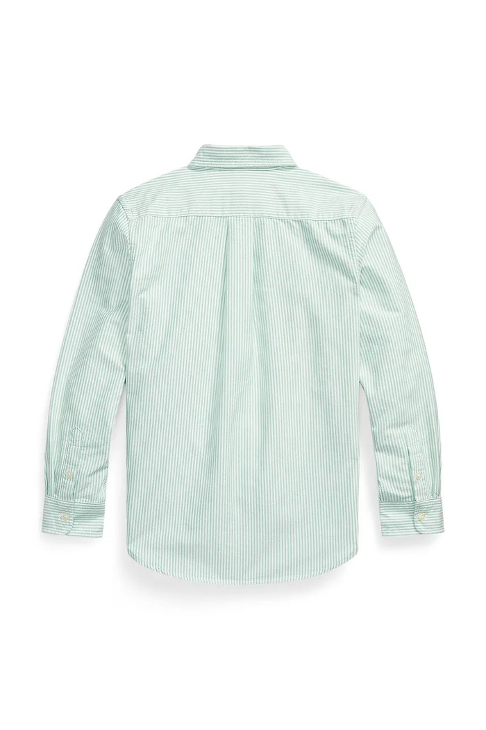 Detská bavlnená košeľa Polo Ralph Lauren 323A12752001 tyrkysová SS26
