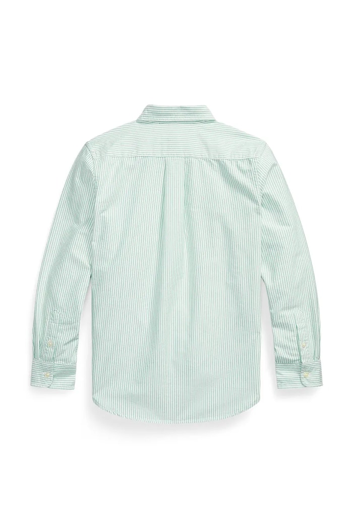 Detská bavlnená košeľa Polo Ralph Lauren 323A12752001 tyrkysová SS26