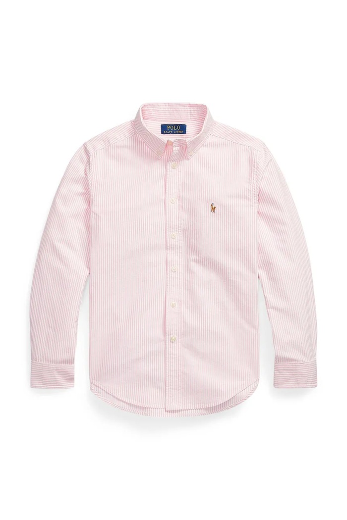 Detská bavlnená košeľa Polo Ralph Lauren bavlna ružová 323A12752002