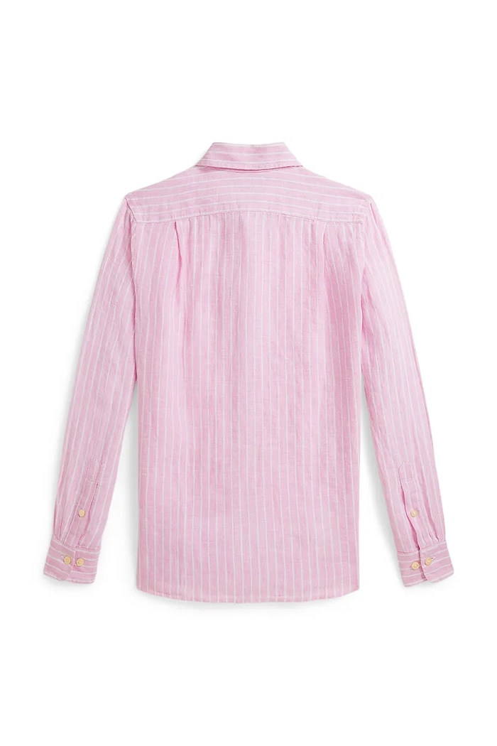 Ľanová košeľa Polo Ralph Lauren 323A13343001 ružová SS26