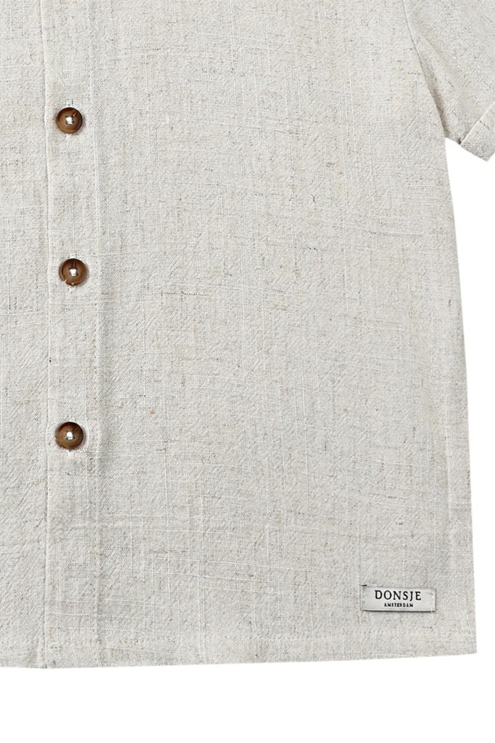 Donsje cămașă de in pentru copii Brammie Shirt 4099500 alb