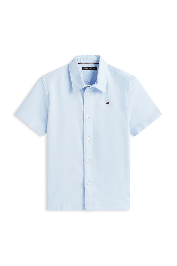 Tommy Hilfiger cămașă pentru copii, din bumbac KB0KB09554.128.176.PPY2 albastru SS26