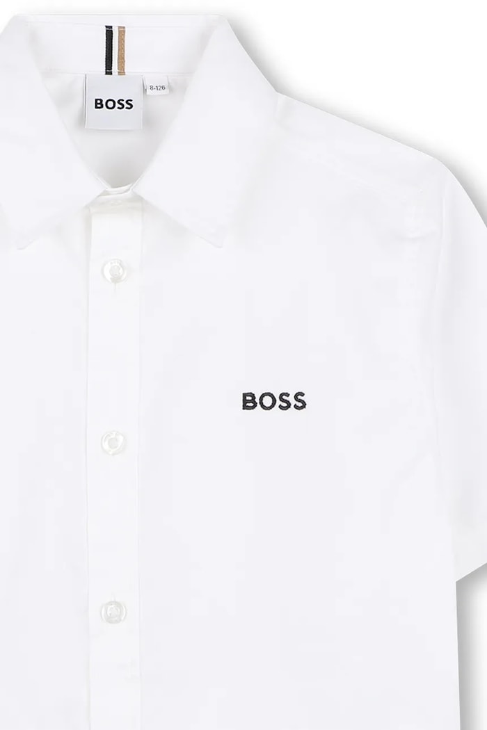 Chłopiec BOSS koszula bawełniana dziecięca J53160.162.174 biały