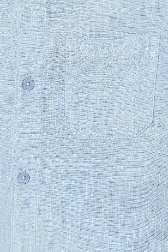 Chlapec Guess košeľa detská s prímesou ľanu L6GH00.WFBT0.PPY2.M modrá