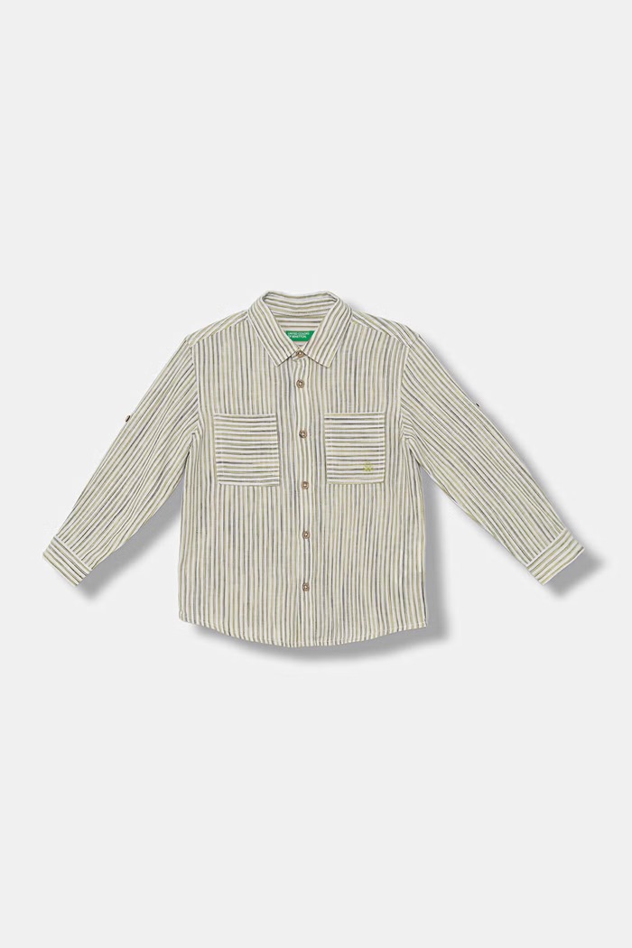 United Colors of Benetton cămașă pentru copii, cu in verde 58DNGQ036.P.Stagionale