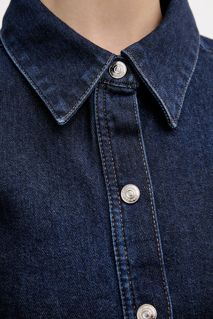 Calvin Klein Jeans koszula jeansowa LV047E709G granatowy