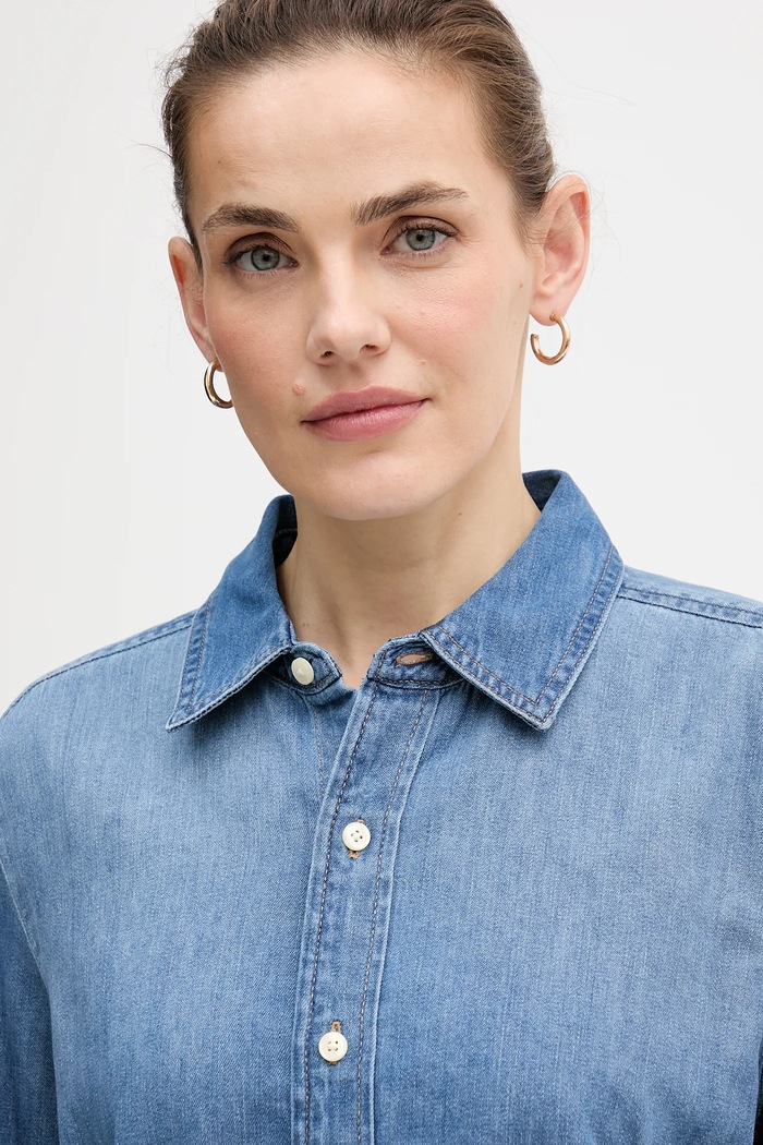 Calvin Klein Jeans koszula jeansowa niebieski LV047E902G