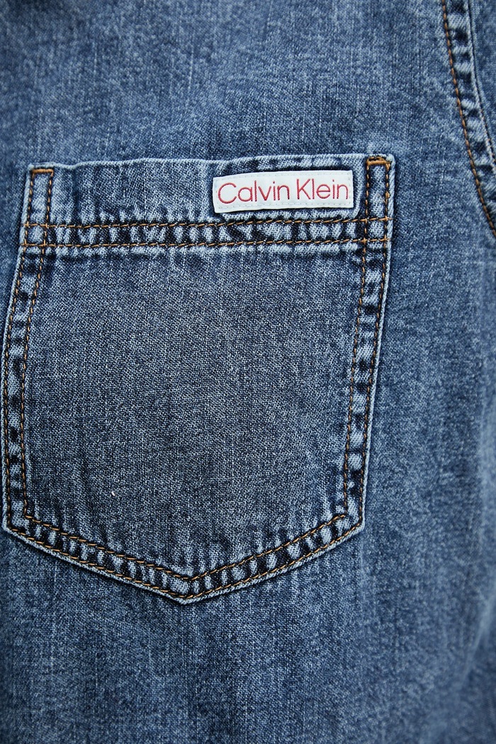 Τζιν πουκάμισο Calvin Klein Jeans LV047E742G μπλε