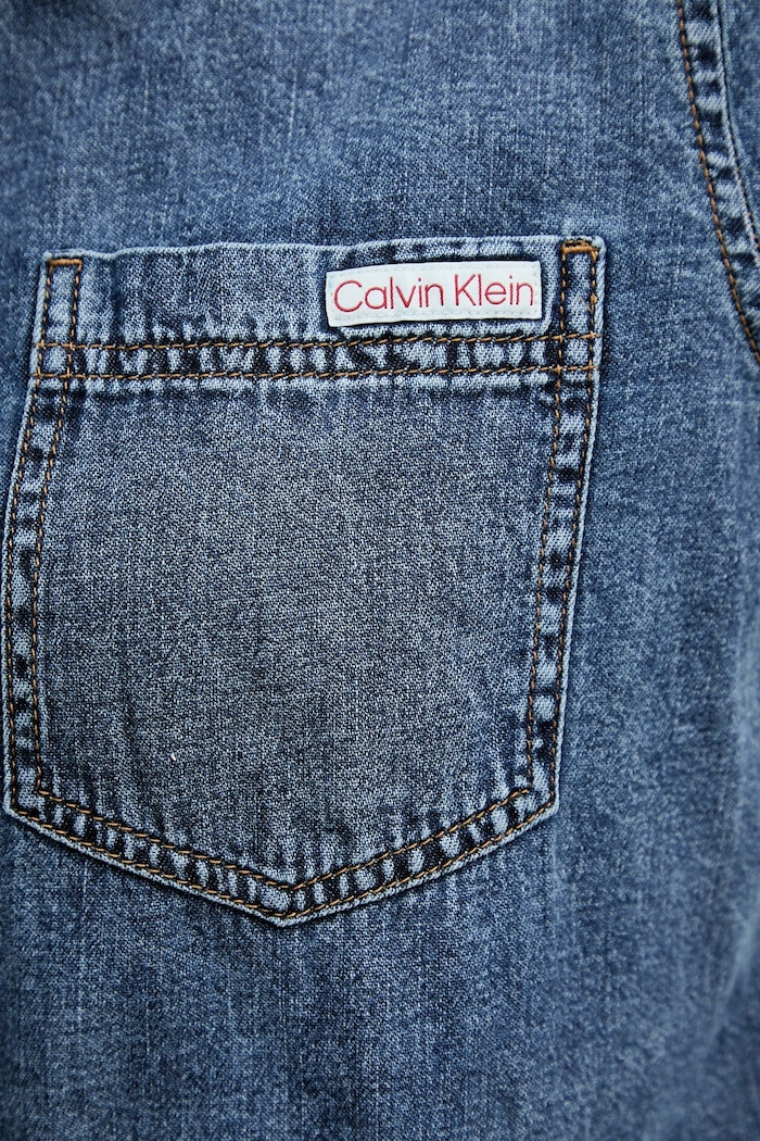 Τζιν πουκάμισο Calvin Klein Jeans LV047E742G μπλε