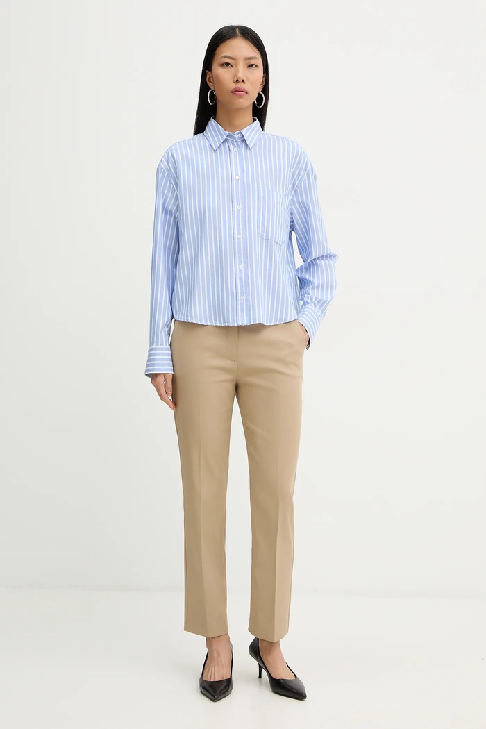 Bavlnená košeľa Weekend Max Mara CARTONE 2615111061600 modrá SS26