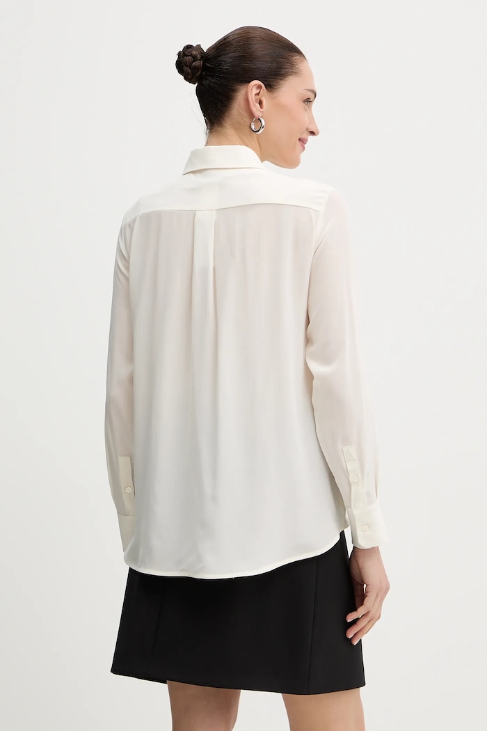 Oblečení Hedvábné tričko Weekend Max Mara CURVONE 2615111121600 béžová