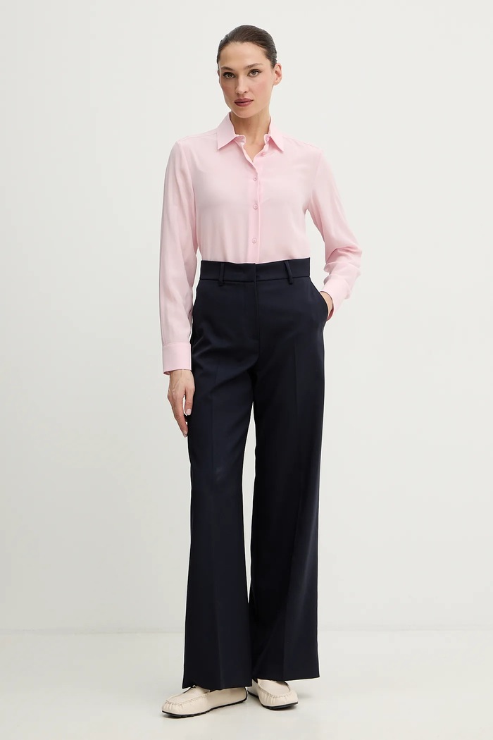 Hedvábné tričko Weekend Max Mara CURVONE 2615111121600 růžová SS26