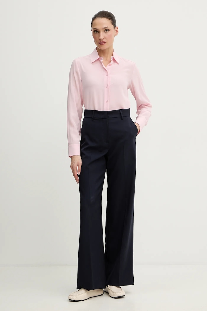 Hedvábné tričko Weekend Max Mara CURVONE 2615111121600 růžová SS26