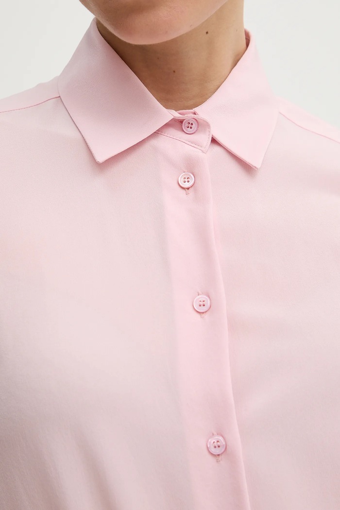 Hedvábné tričko Weekend Max Mara CURVONE 2615111121600 růžová