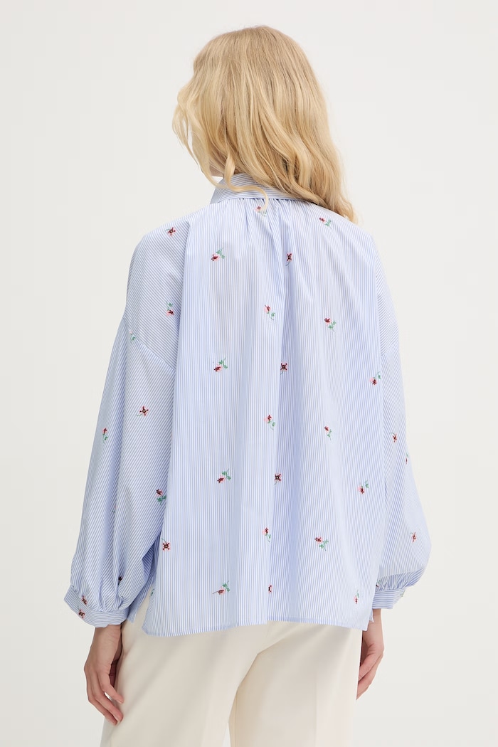 Îmbrăcăminte Weekend Max Mara cămașă pentru femei, din bumbac BUTTERFLY 2615111042600 albastru
