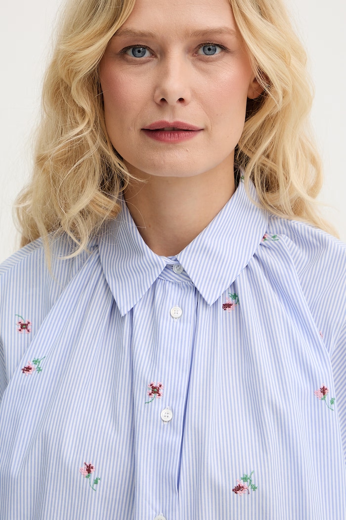 Weekend Max Mara cămașă pentru femei, din bumbac BUTTERFLY albastru 2615111042600