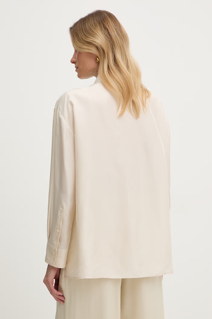 Oblečenie Dámska hodvábna košeľa Weekend Max Mara EBBRI 2615191012600 béžová