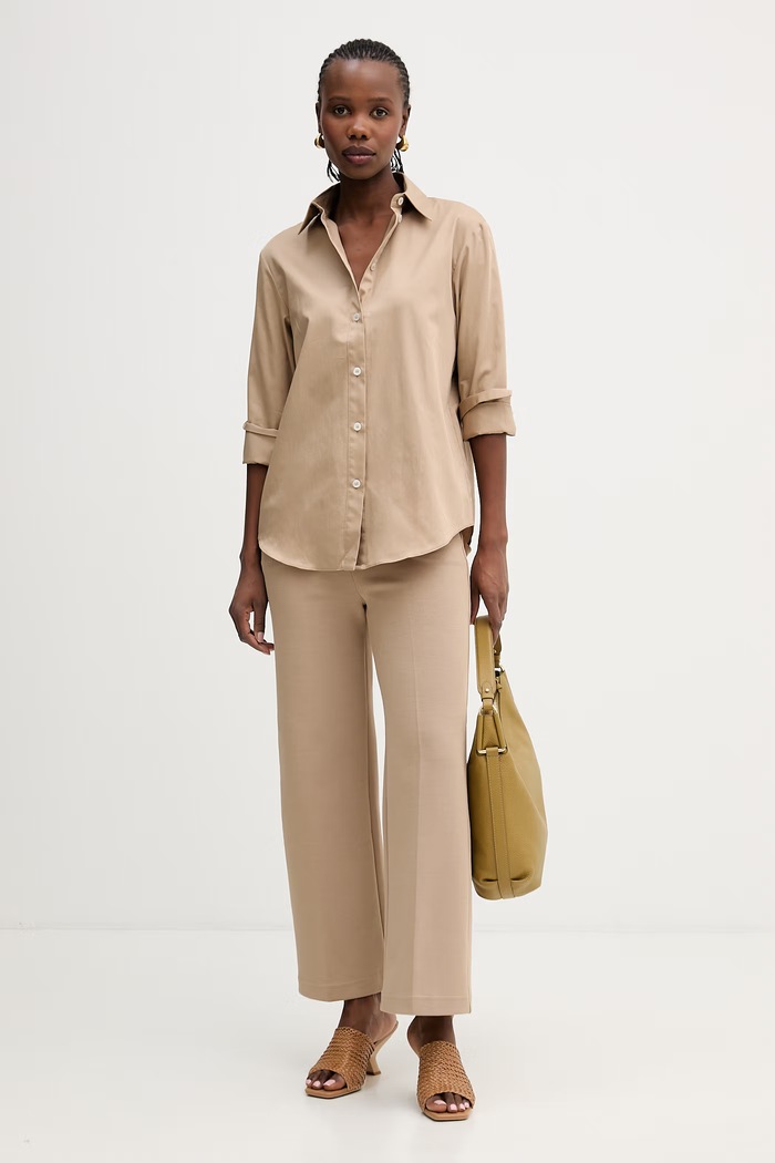 Bavlnená košeľa MM by Max Mara VELOCE 2616111017600 béžová SS26