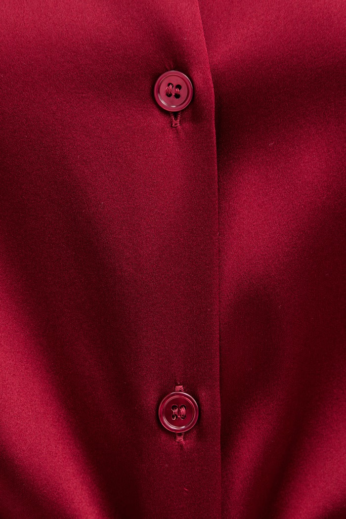 Košeľa s prímesou hodvábu MM by Max Mara QUARTO 2616111047600 červená
