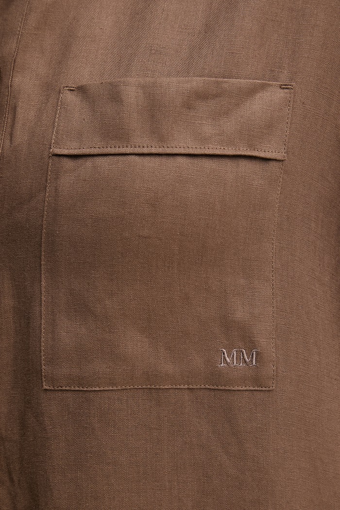 MM by Max Mara košeľa dámska ľanová FILO 2616111028600 hnedá