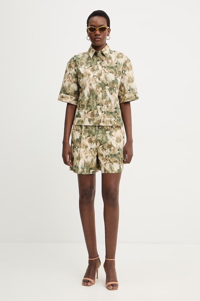 MM by Max Mara camicia in cotone PALLORE 2616111048600 verde SS26