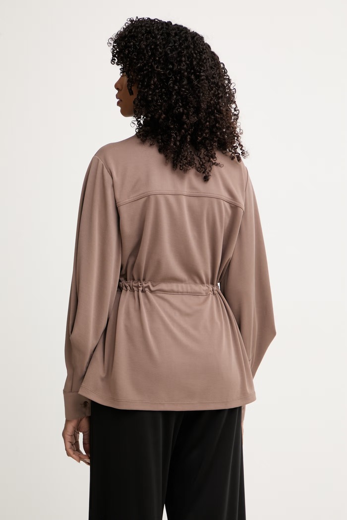 Oblečenie MM by Max Mara košeľa dámska s modalom PASSO 2616951048600 hnedá