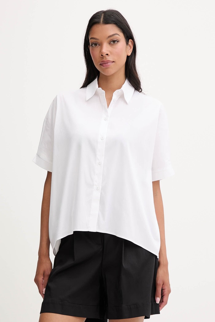 Max Mara Beachwear koszula plażowa damska PITTURA biały 2616111029600