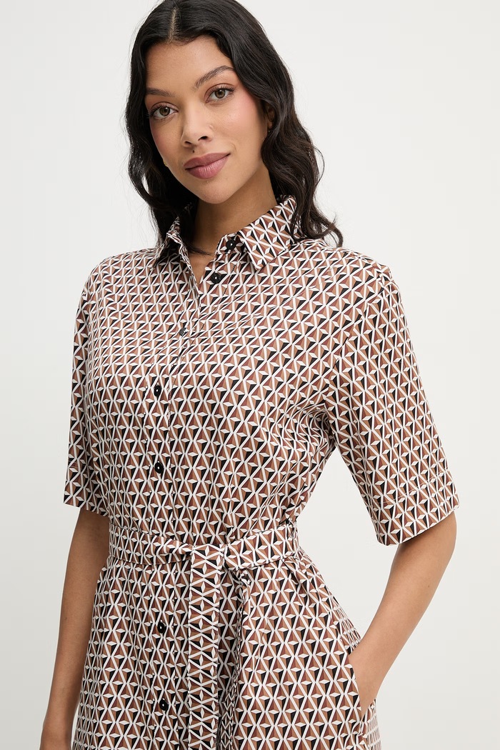 Max Mara Beachwear letné šaty bavlnené BONITO hnedá 2616191019600