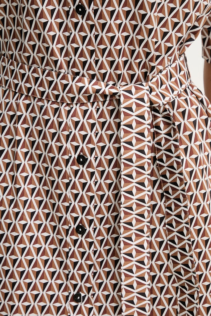 Max Mara Beachwear letné šaty bavlnené BONITO 2616191019600 hnedá