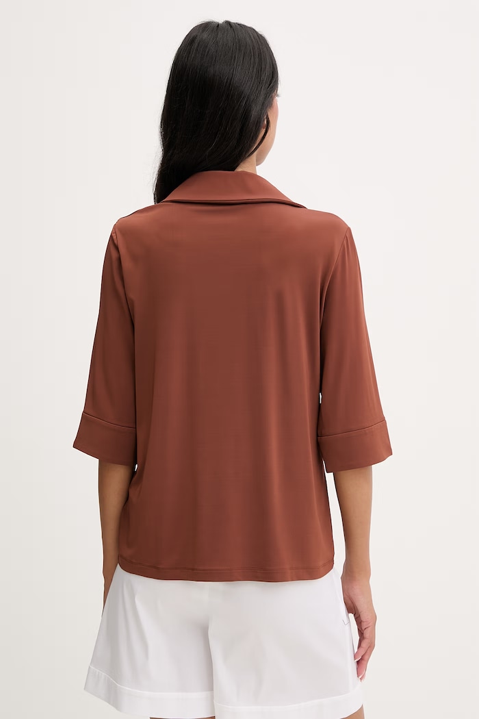 Odzież Max Mara Beachwear t-shirt plażowy damski CALATA 2616951019600 brązowy
