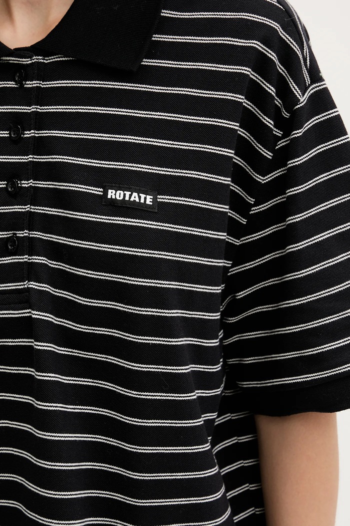 Rotate polo bawełniane 115643000 czarny