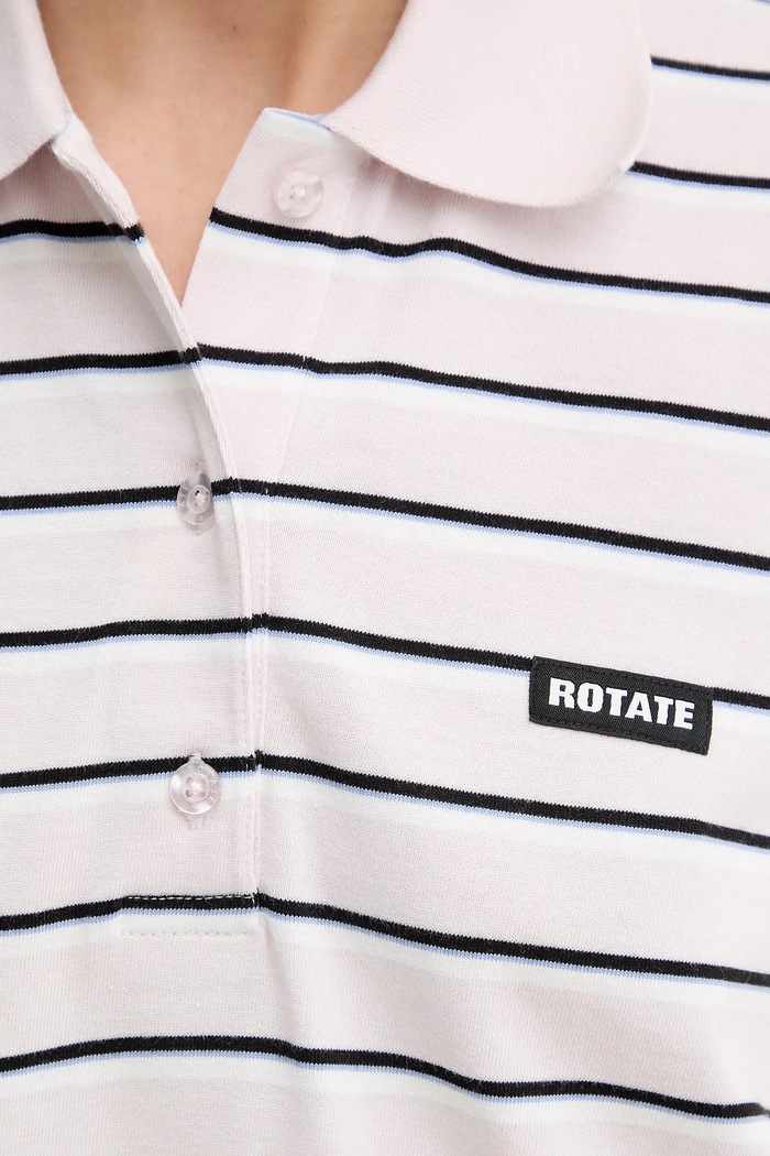 Хлопковое поло Rotate 1153241810 фиолетовой