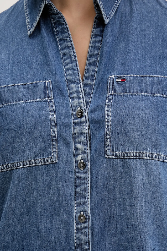 Košeľa Tommy Jeans DW0DW22007 modrá
