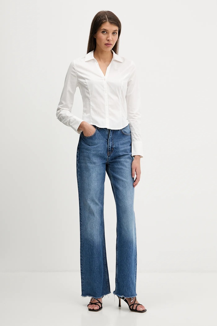 Košile Tommy Jeans DW0DW22604 béžová SS26