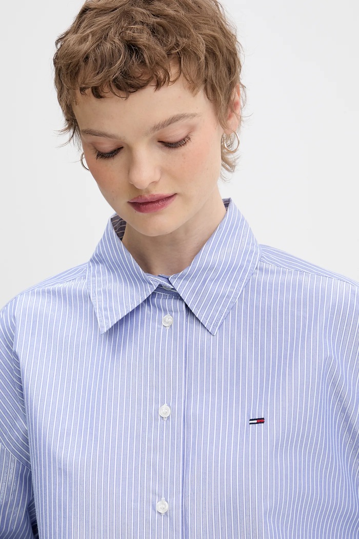 Košeľa Tommy Jeans modrá DW0DW22636