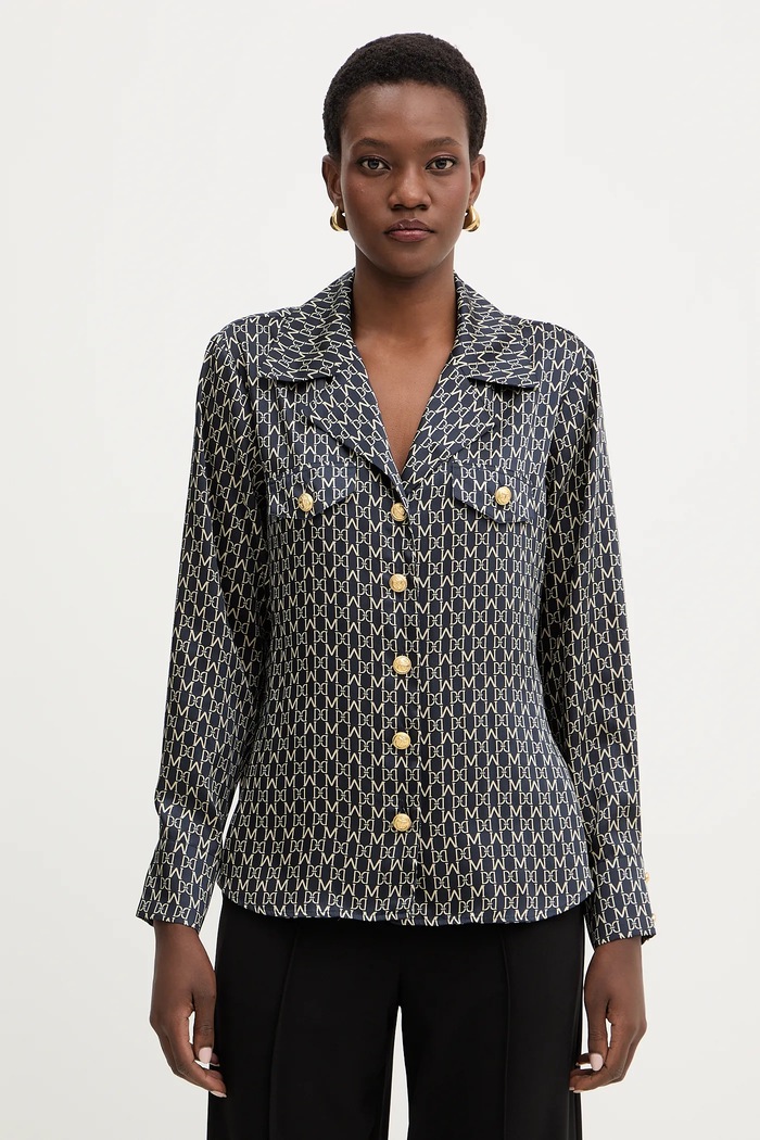 Košeľa Marciano by Guess ELIDA jemný vzor čierna 6RGH12.7435A
