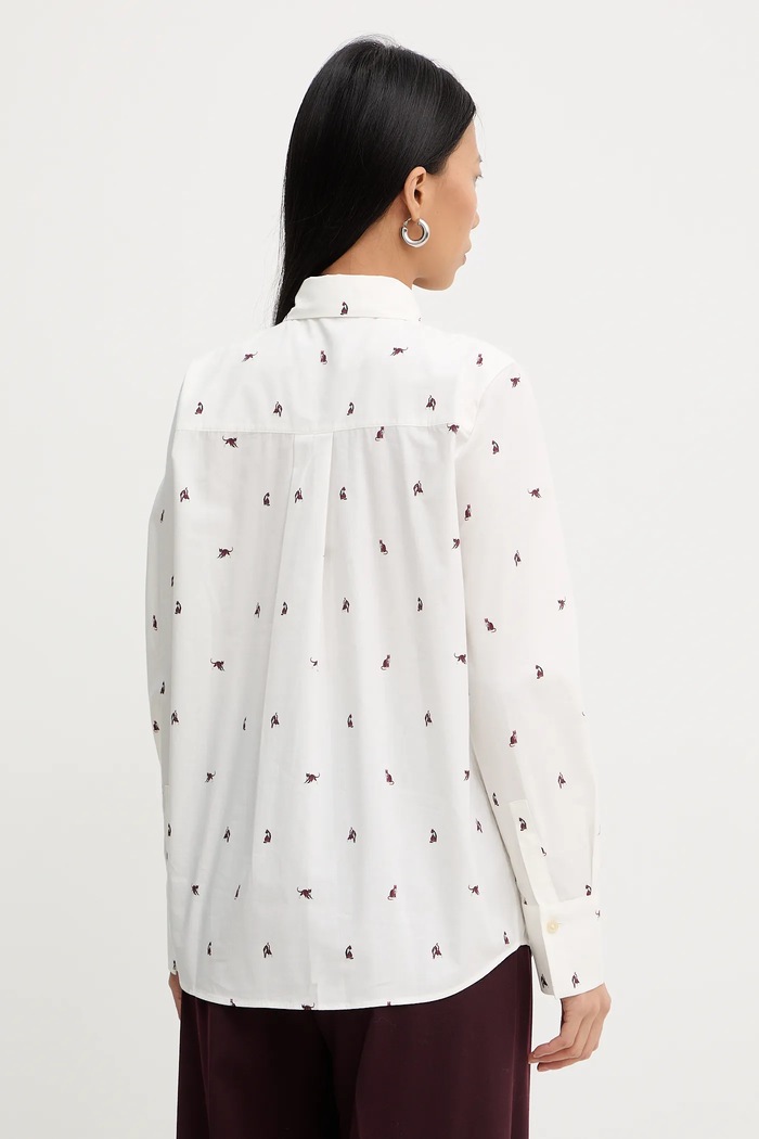 Ρούχα Βαμβακερό πουκάμισο PS Paul Smith W2R.335B.V31397 μπεζ