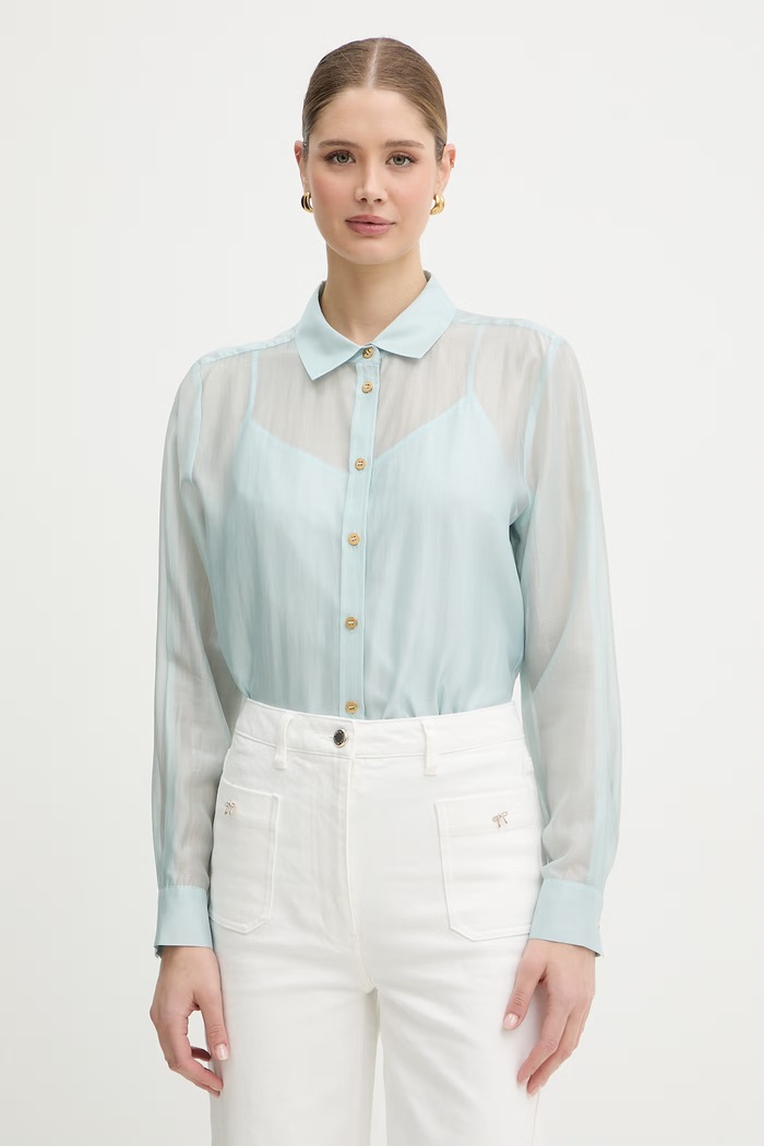 Marciano by Guess cămașă pentru femei, cu lyocell TEA albastru G6GH23.W2198