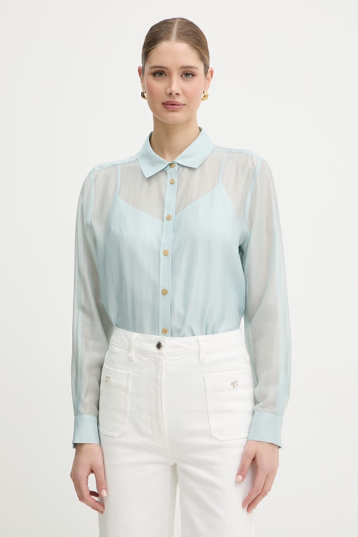 Marciano by Guess cămașă pentru femei, cu lyocell TEA albastru G6GH23.W2198